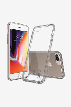 Tukzer Candy Grip Case with Soft Bumper Hard Back Cover for Apple iPhone 8 Plus (Transparent)