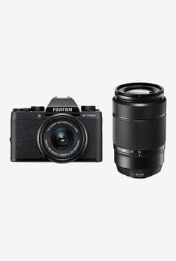 Fujifilm X-T100 (15 - 45 mm and 50 - 230 mm Lens) DSLR Camera 16 GB Card + Camera Bag (Black)