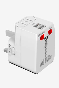 Trovo Plug Pack Lite TTA 11 Dual Port 2.1A Universal Travel Adaptor White Trovo Electronics TATA CLIQ