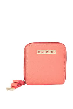 Wallets For Women Buy Ladies Walle!   t Online At Best Price Tata Cliq - caprese peach solid casual zip aroun!   d wallet for women