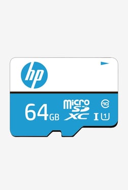 HP MSDCWAU1 64GB Class 10 MicroSD Memory Card with Adapter (Blue)