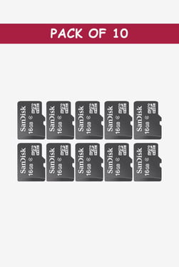 SanDisk SDSDQM-016G-B35 16 GB Memory Card (Black) - Pack of 10