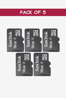 SanDisk SDSDQM-016G-B35 16 GB Memory Card (Black) - Pack of 5