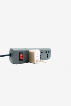 Belkin Essential Series F9E300zb 3 Socket Surge Protector Grey Belkin Electronics TATA CLIQ