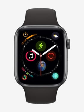 Apple Watch Series 4 MU6D2HN/A (GPS, 44mm) Space Gray Aluminum Case with Sport Band (Black)