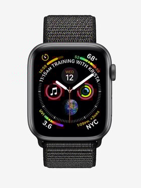 Apple Watch Series 4 (GPS + Cellular, 44mm) Space Grey Aluminium Case with Sport Loop (Black)