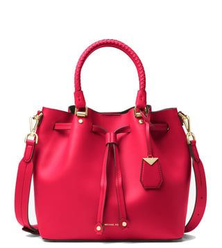 Buy MICHAEL Michael Kors Deep Pink Blakely Leather Bucket Bag for