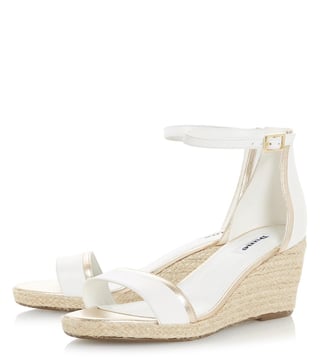 Dune hot sale wedges white