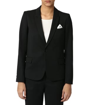 Buy Emporio Armani Nero Single Breasted Pocket Square Blazer for Women  Online @ Tata CLiQ Luxury