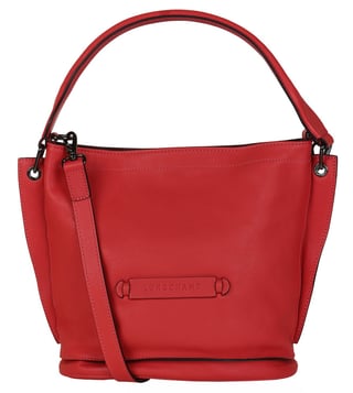 Longchamp 3D Leather Crossbody Hobo Bag