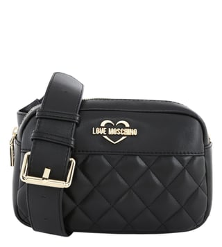 Buy Love Moschino Nero Superquilted Small Pouch for Women Online