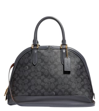 Coach Quinn Leather popular Dome Satchel, Dark Gray