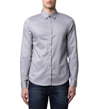 armani exchange grey shirt