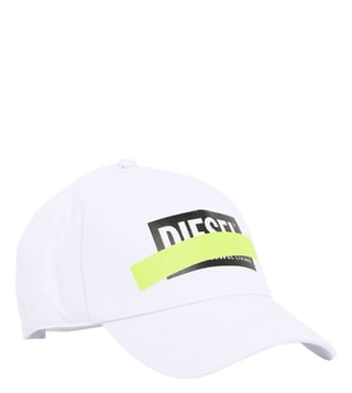 Buy Diesel White Ciride Cappello Medium Baseball Logo Cap for Men Online Tata CLiQ Luxury