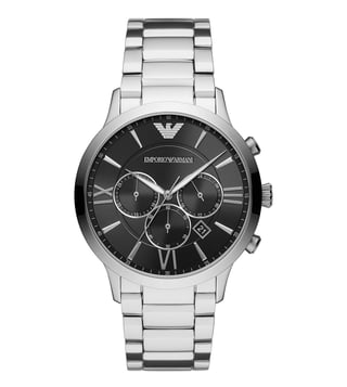 Armani black hot sale dial watch