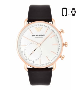 Buy Emporio Armani ART3029 White Aviator Smart Watch For Men for Men Online  @ Tata CLiQ Luxury