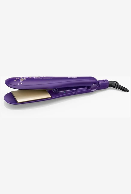 Philips Hp8318/00 Kerashine Temperature Control Hair Straightener Purple