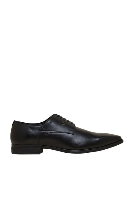 franco leone black formal shoes