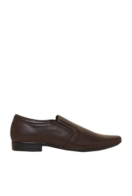 Franco Leone Men's Brown Leather Formal Shoes