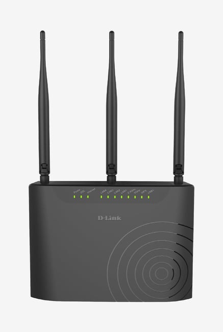 D Link Dual Band WiFi AC750 VDSL2+/ADSL2+ Modem Router Black