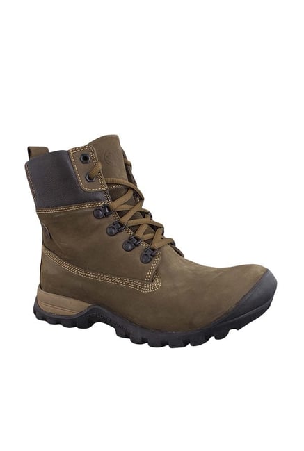 Buy Woodland Olive Green Biker Boots Online at best price at TataCLiQ