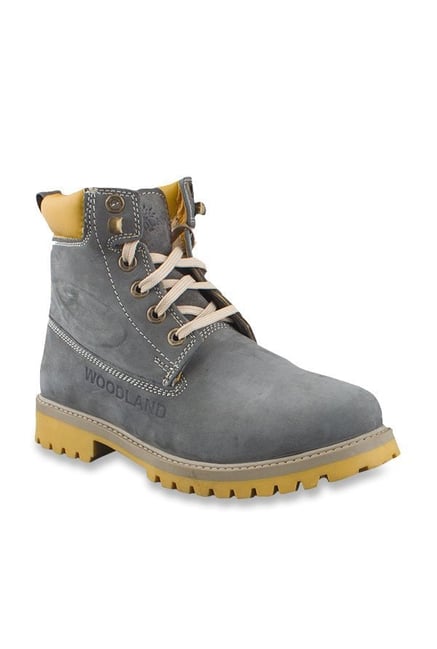 Woodland Men's Grey Ankle High Boots