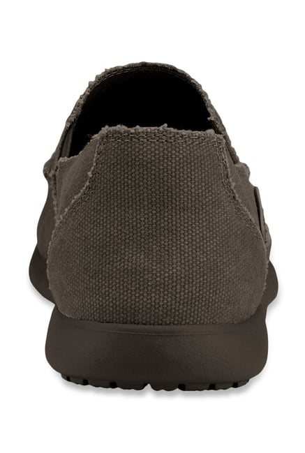 靴 crocs Santa Cruz Espresso Crocs Men's Santa Cruz Lace Up Canvas Loafers Shoes