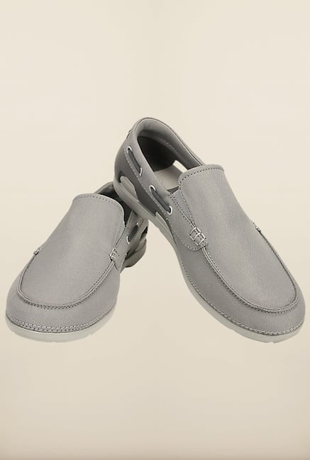 Buy Crocs Beach Line Smoke and Pearl White Loafers Online at best