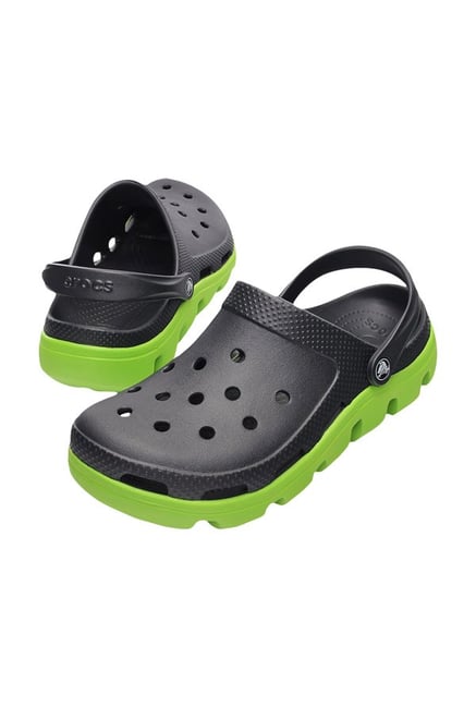 Buy Crocs Duet Sport Graphite and Volt Green Clogs Online at best price ...