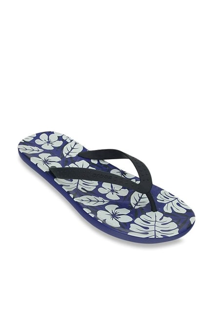 Buy Crocs Chawaii Tropical Print Navy and Cerulean Blue Flip Flops Online at best price at TataCLiQ