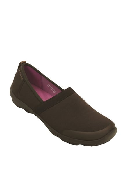 Buy Crocs Duet Busy Day Espresso Slip-Ons Online at best price at