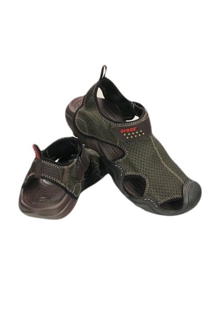 Buy Crocs Swiftwater Green Espresso Floater Sandals Online at
