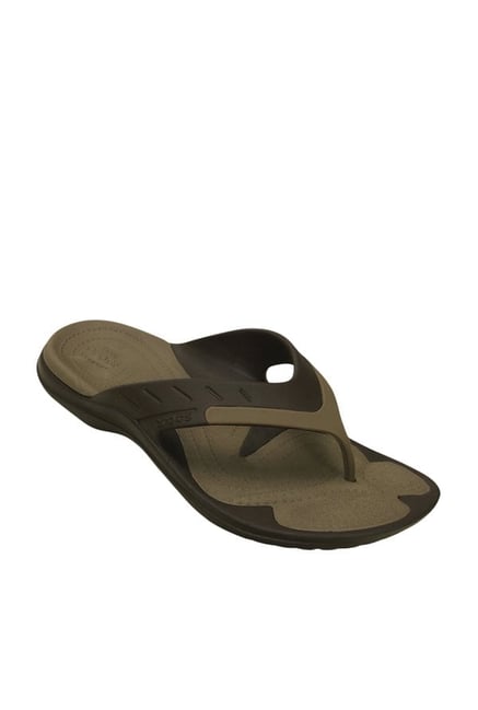 Buy Crocs Modi Sport Espresso Walnut Flip Flops Online at best price at TataCLiQ