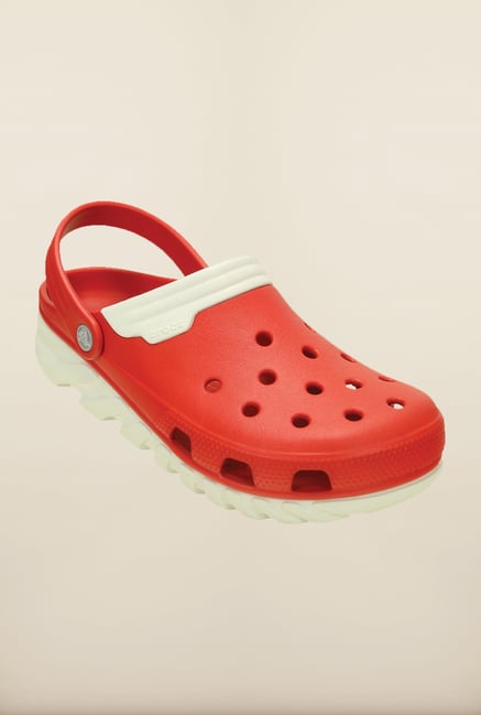 Buy Crocs Duet Max Flame Red & White Clogs Online at best price at TataCLiQ