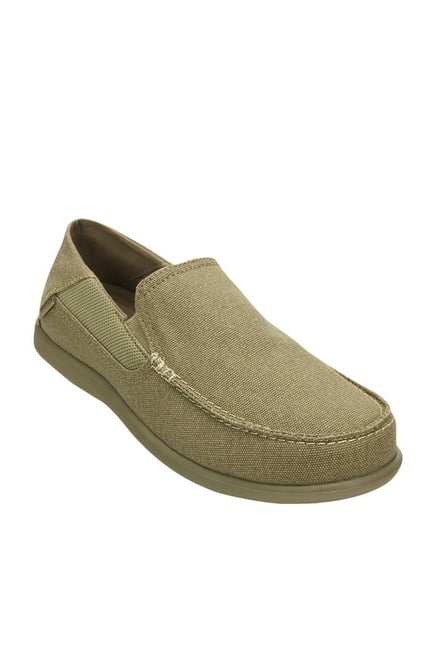 Buy Crocs Santa Cruz 2 Khaki Slip Ons Online at best price at TataCLiQ