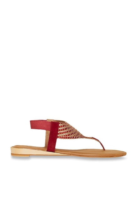 Buy Olive Fashion Maroon Flat Sandal for Women Online at Best Prices in  India - JioMart.