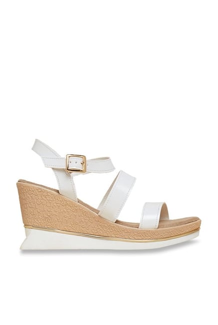 Buy Inc.5 White Ankle Strap Wedges 