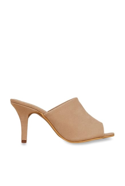 Inc.5 Beige Peeptoe Mule Sandals from 