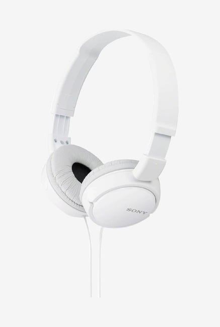 Sony MDR-ZX110AP Over the Ear Headphones (White)