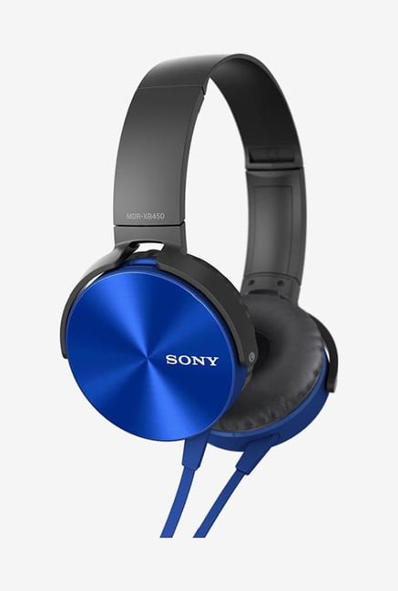 blue sony headphones
