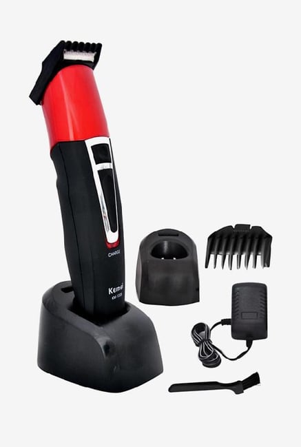 Kemei KM-1008 Trimmer for Men (Black & Red)