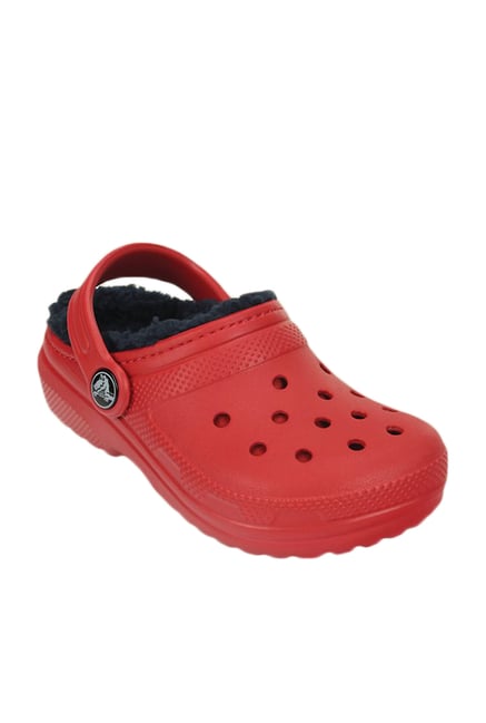 boys lined crocs