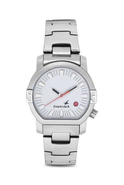 Fastrack casual analog online white dial men's watch