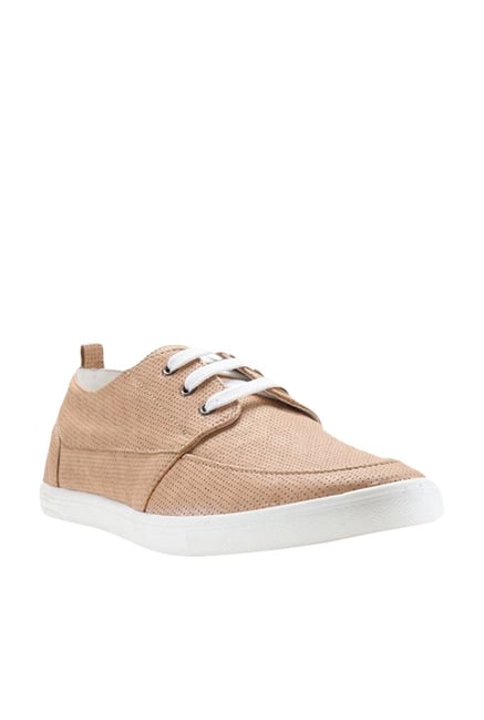 Franco Leone Men's Beige & White Sneakers