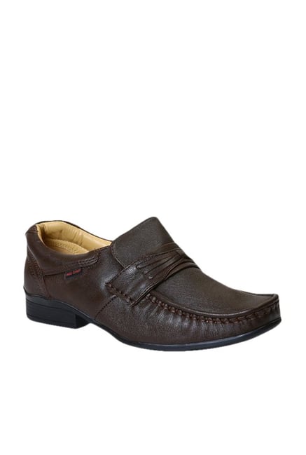Red Chief Brown Formal Slip-Ons