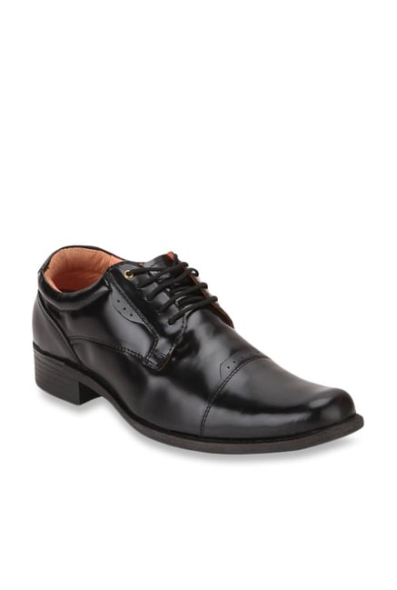 Red Chief Black Derby Shoes