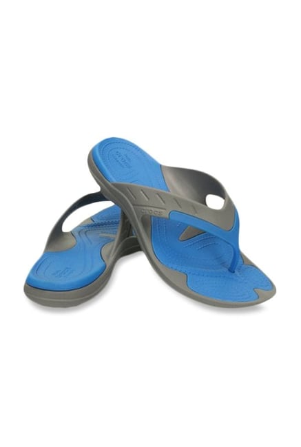 Buy Crocs Modi Sport Smoke Grey Ocean Blue Flip Flops for Men at