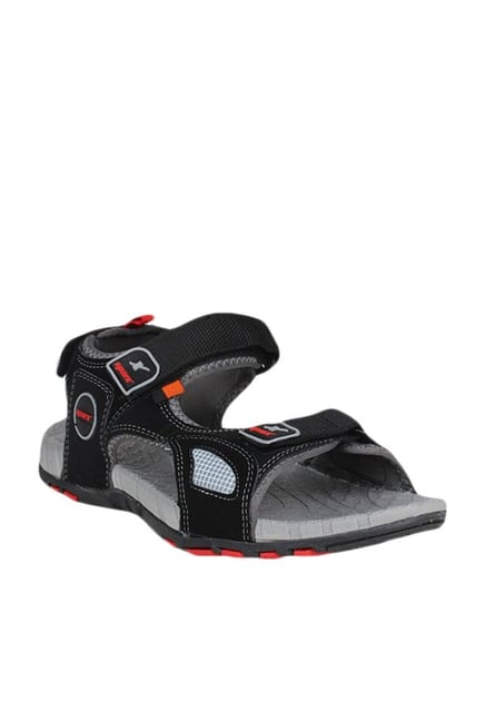 sparx black floater sandals