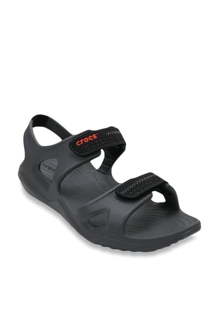 crocs gray croslite floater sandals