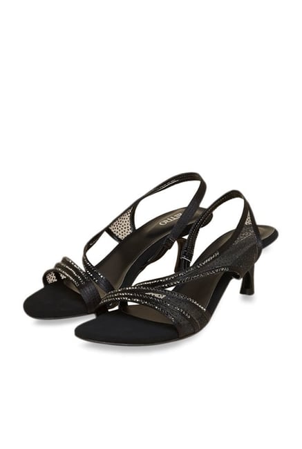 Buy Rocia Silver Women Diamond Embellished Block Heel Sandal Online at  Regal Shoes | 8676443